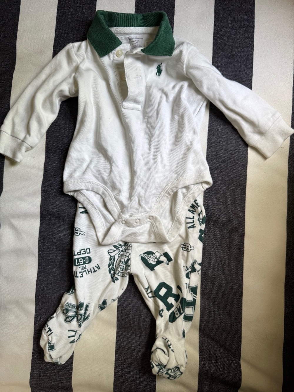 Ralph Lauren Baby Polo Onesie with Footie Pants
